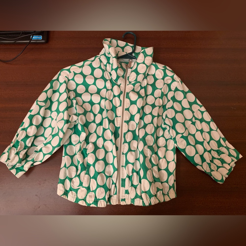 (S) LAL Vintage Green and White Polka Dot Cropped Jacket Collectible